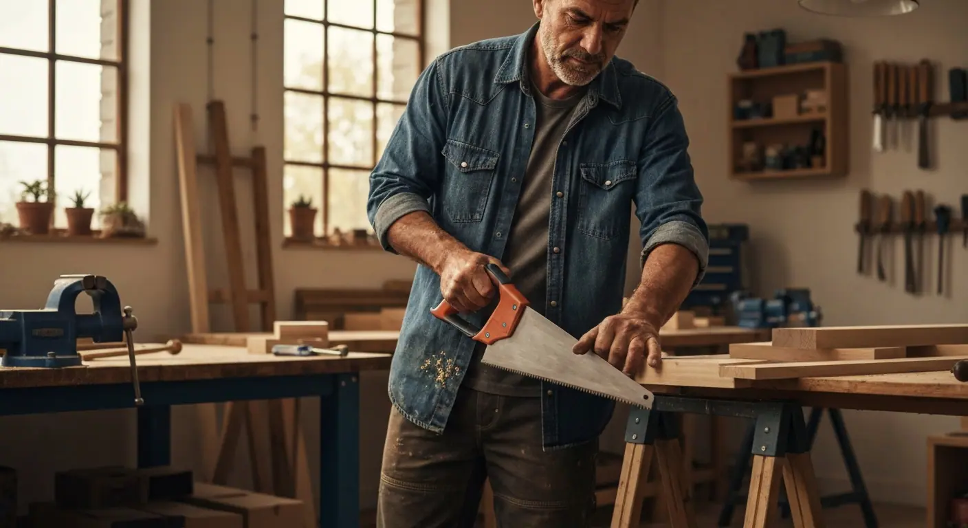 Travail du couvreur sur des éléments de toiture et zinguerie dans un atelier